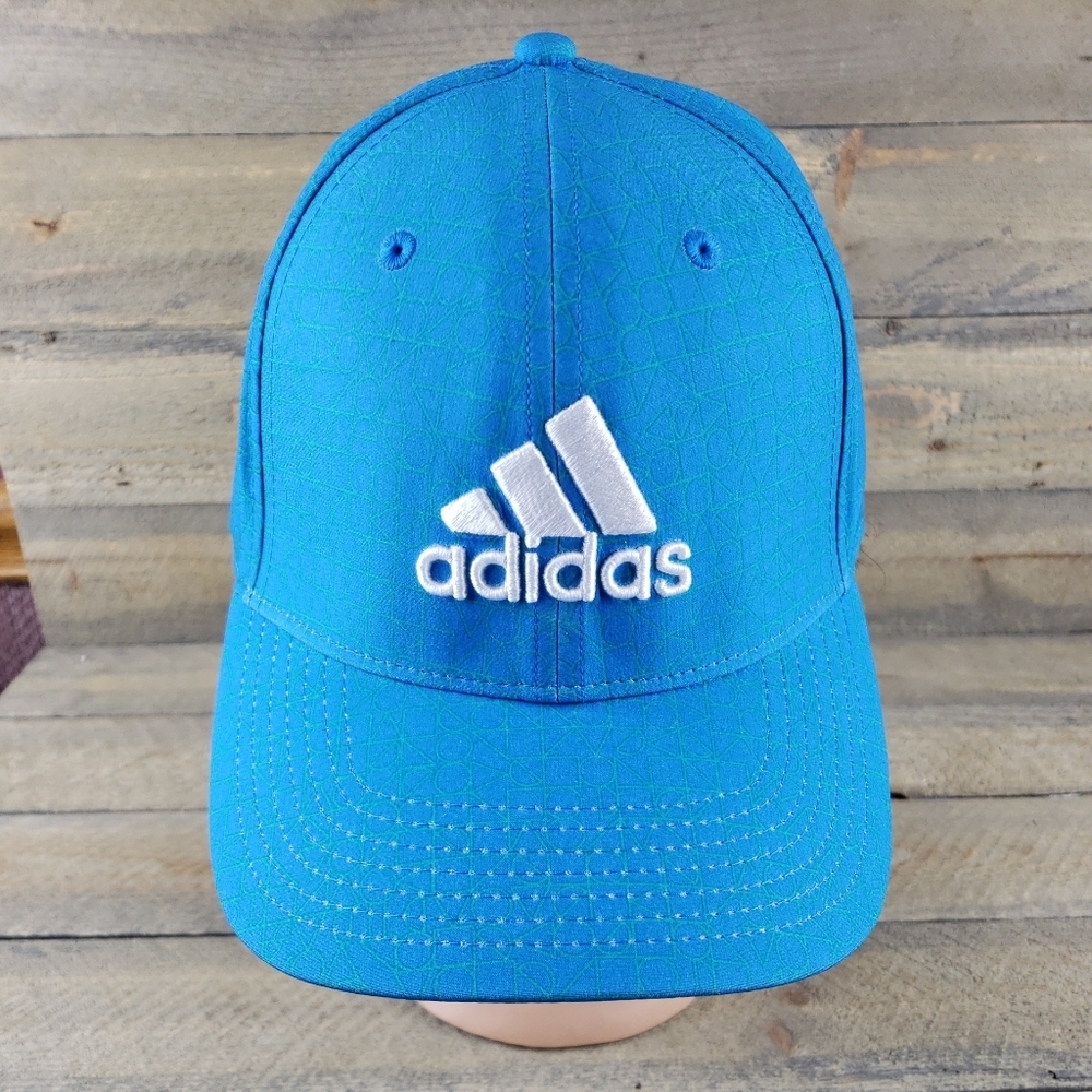 adidas Men's Golf Tour Print Hat Blue Rush Snapback